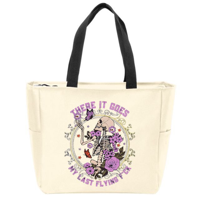 There It Goes My Last Flying Fuck Funny Sarcastic Zip Tote Bag