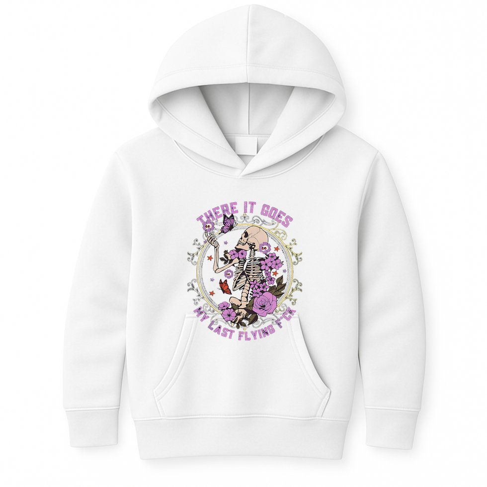 There It Goes My Last Flying Fuck Funny Sarcastic Kids Hoodie