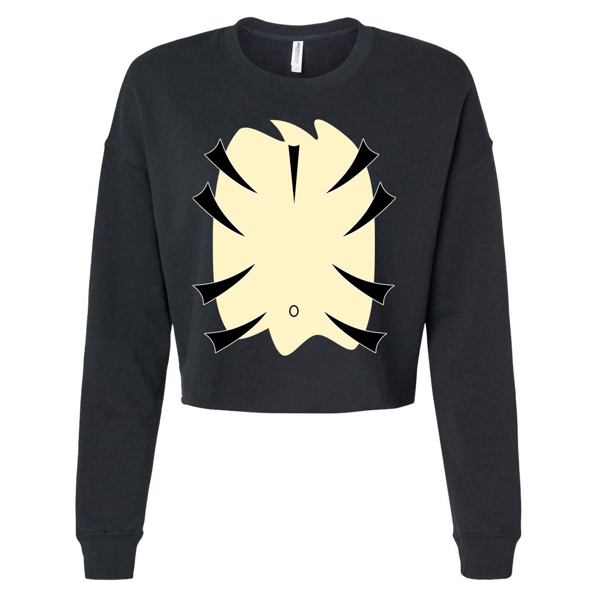 Tiger Belly Funny Halloween Costume Cropped Pullover Crew