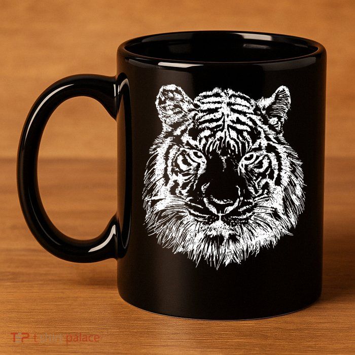 Tiger Cool Design 11oz C Handle Ceramic Mug