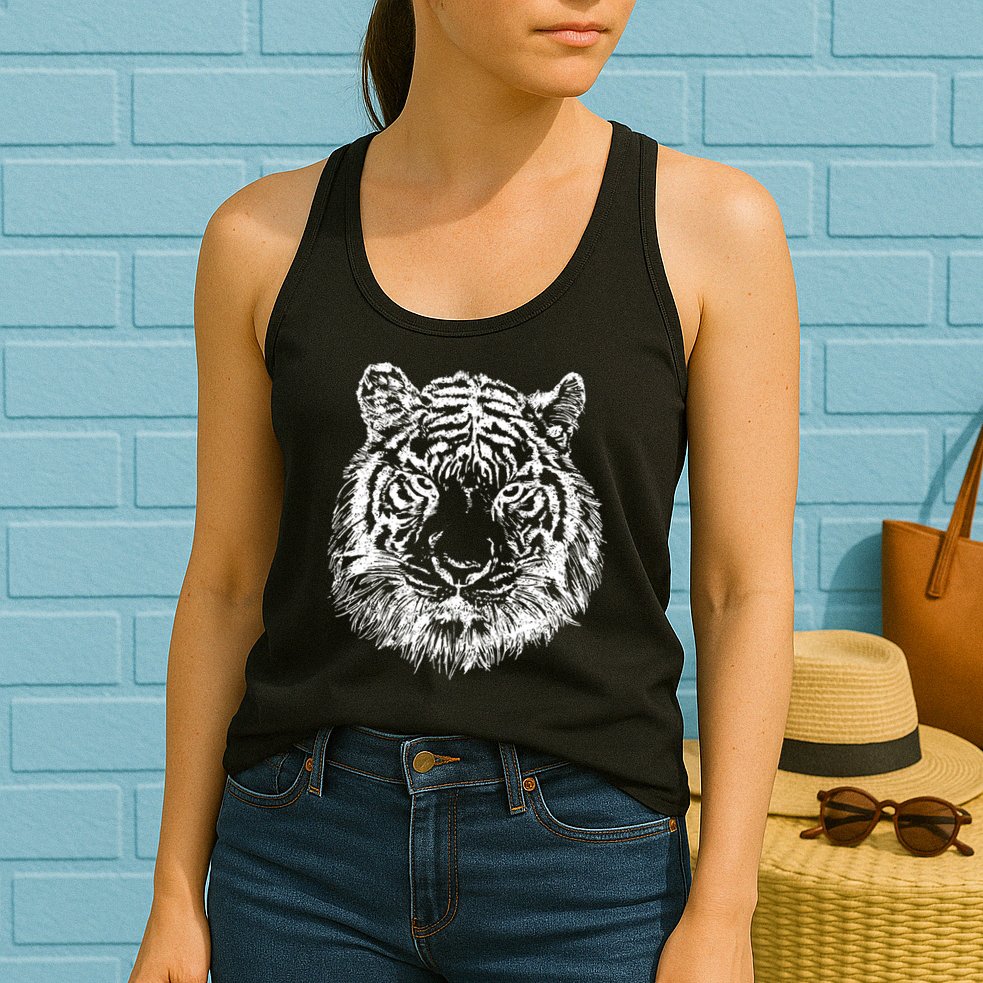 Tiger Cool Design Womens Tank Top