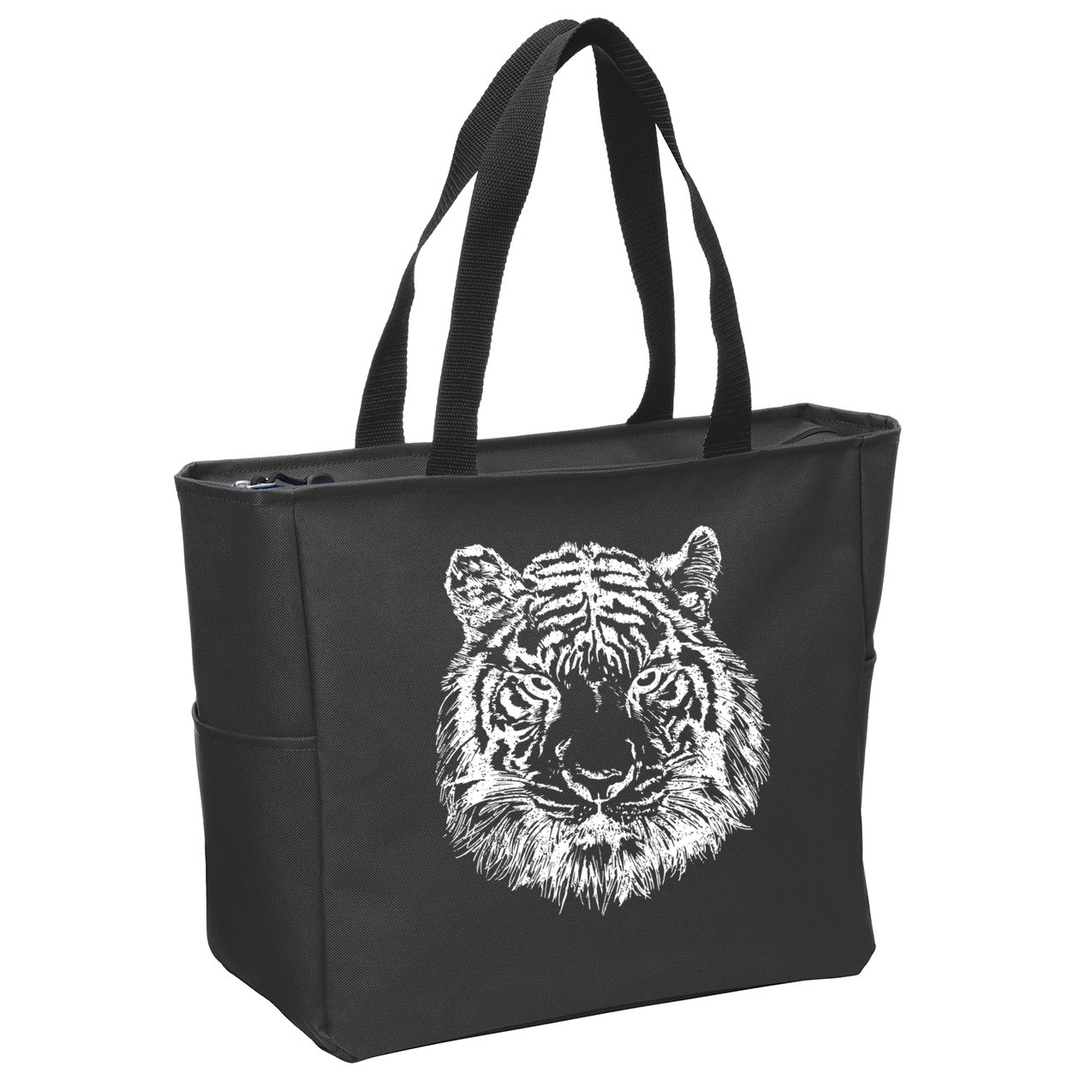 Tiger Cool Design Zip Tote Bag