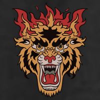 Tiger Flames 7 Panel Mesh Trucker Snapback Hat