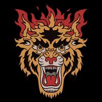 Tiger Flames Zip Tote Bag