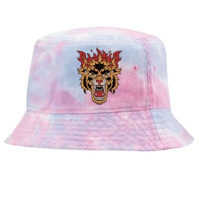 Tiger Flames Tie-Dyed Bucket Hat