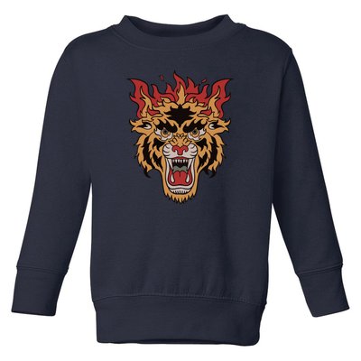 Tiger Flames Toddler Sweatshirt