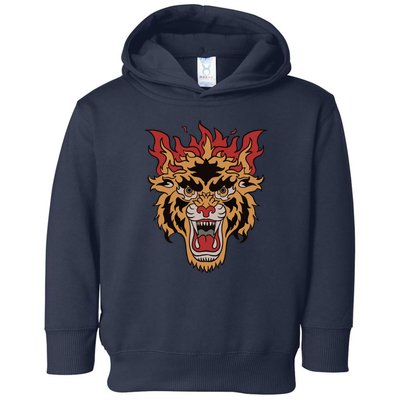 Tiger Flames Toddler Hoodie