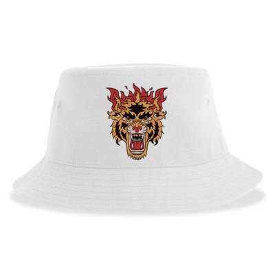 Tiger Flames Sustainable Bucket Hat