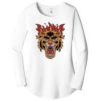 Tiger Flames Women's Perfect Tri Tunic Long Sleeve Shirt