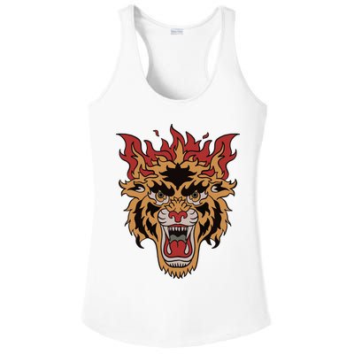Tiger Flames Ladies PosiCharge Competitor Racerback Tank
