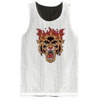 Tiger Flames Mesh Reversible Basketball Jersey Tank