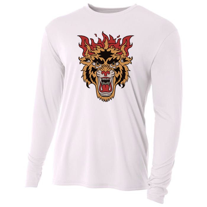 Tiger Flames Cooling Performance Long Sleeve Crew