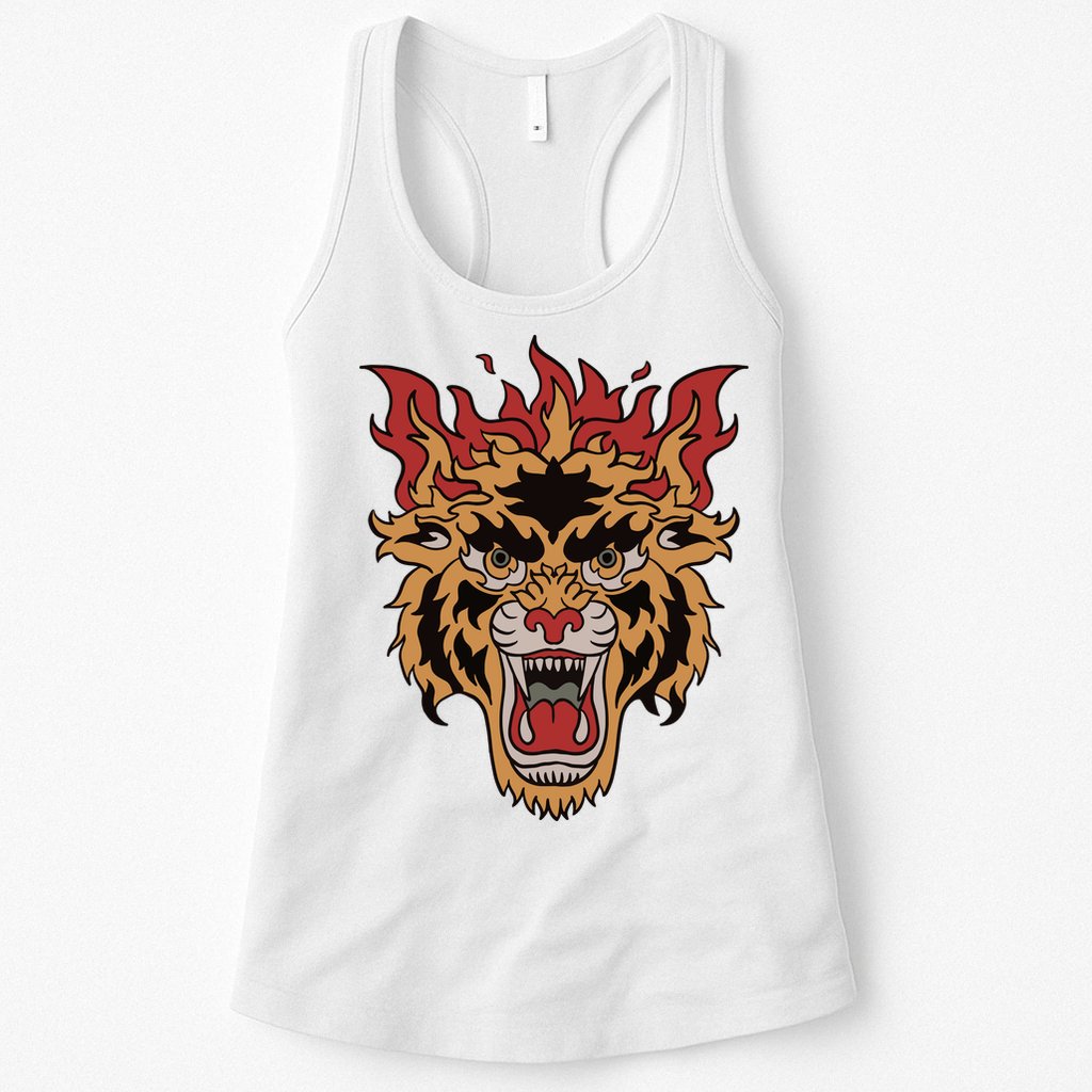Tiger Flames Womens Tank Top
