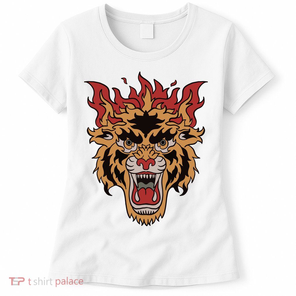 Tiger Flames Womens T-Shirt