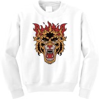 Tiger Flames Kids Sweatshirt