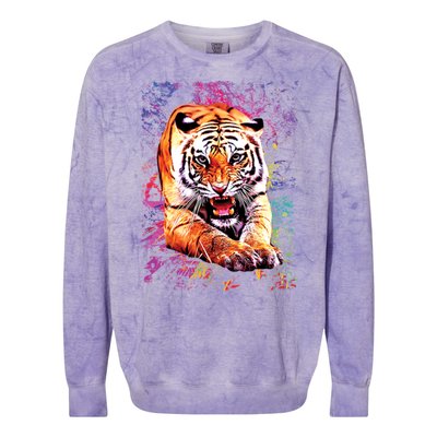 Tiger Jungle Colorful Colorblast Crewneck Sweatshirt