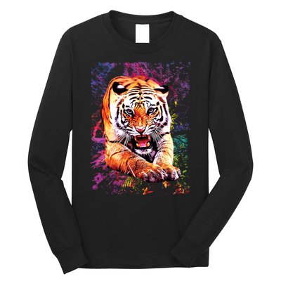 Tiger Jungle Colorful Long Sleeve Shirt