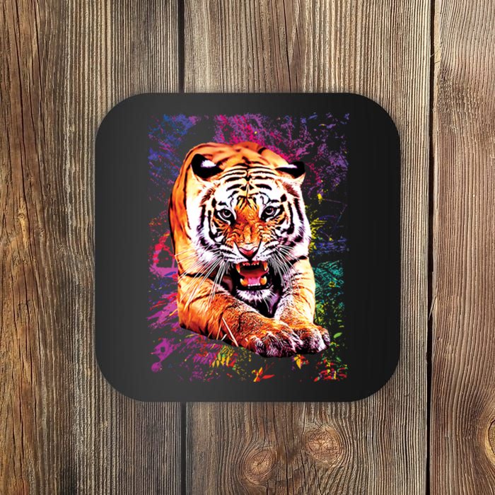 Tiger Jungle Colorful Coaster