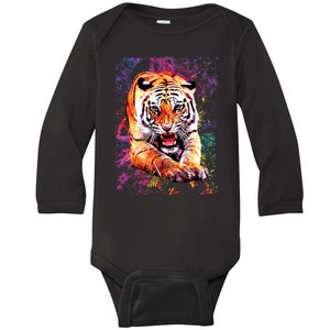 Tiger Jungle Colorful Baby Long Sleeve Bodysuit