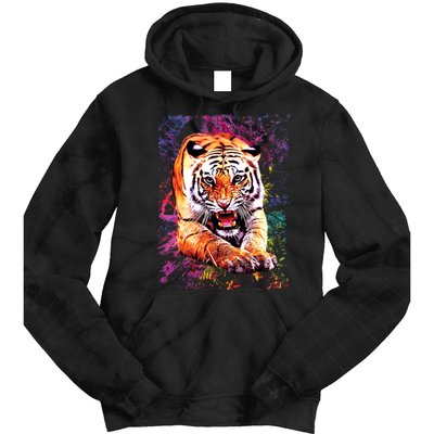 Tiger Jungle Colorful Tie Dye Hoodie