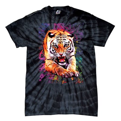 Tiger Jungle Colorful Tie-Dye T-Shirt