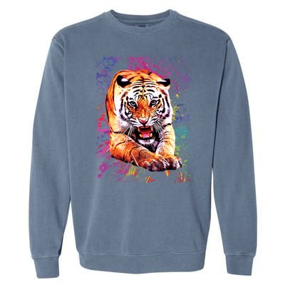 Tiger Jungle Colorful Garment-Dyed Sweatshirt