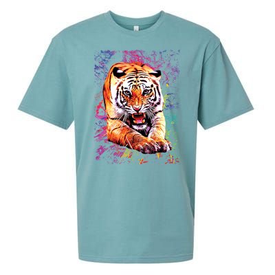 Tiger Jungle Colorful Sueded Cloud Jersey T-Shirt