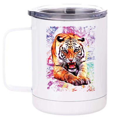 Tiger Jungle Colorful 12 oz Stainless Steel Tumbler Cup