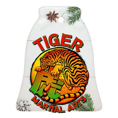 Tiger Martial Arts Ceramic Bell Ornament