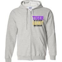 Tiger On Saturday Saint On Sunday Louisiana Football Full Zip Hoodie