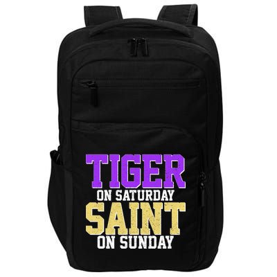 Tiger On Saturday Saint On Sunday Louisiana Football Impact Tech Backpack