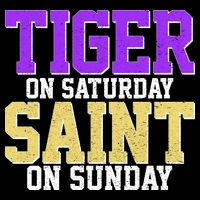 Tiger On Saturday Saint On Sunday Louisiana Football Bucket Hat