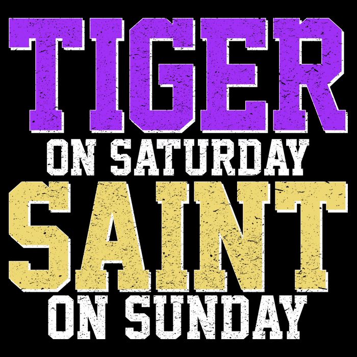 Tiger On Saturday Saint On Sunday Louisiana Football Bucket Hat