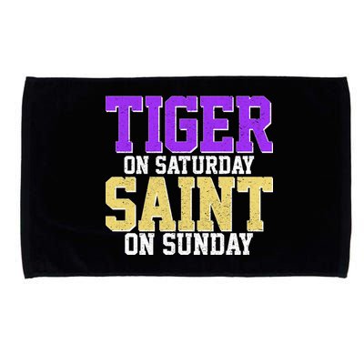 Tiger On Saturday Saint On Sunday Louisiana Football Microfiber Hand Towel