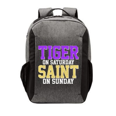 Tiger On Saturday Saint On Sunday Louisiana Football Vector Backpack