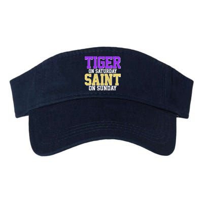 Tiger On Saturday Saint On Sunday Louisiana Football Valucap Bio-Washed Visor