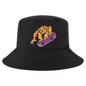 Tiger Skateboarding Cartoon Cool Comfort Performance Bucket Hat