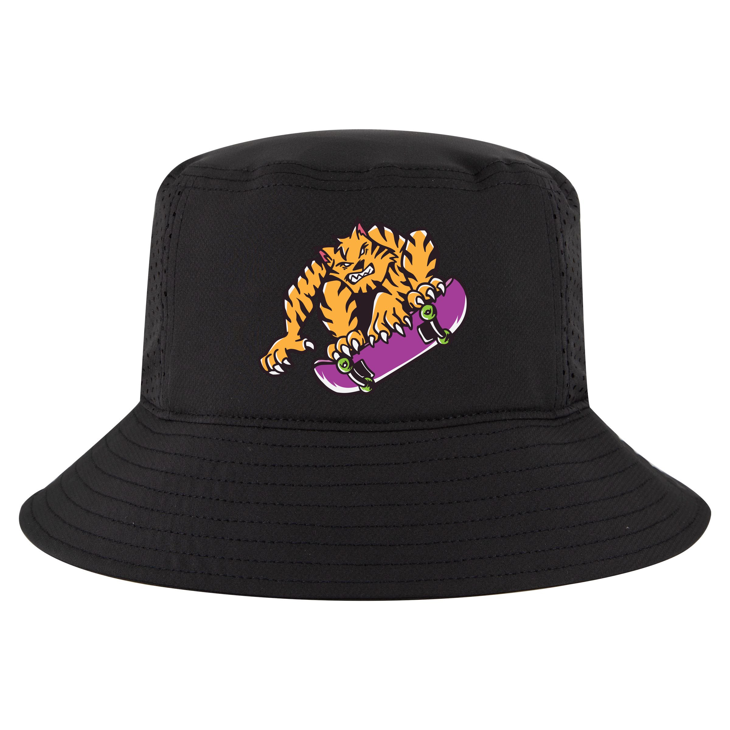 Tiger Skateboarding Cartoon Cool Comfort Performance Bucket Hat