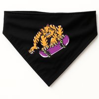 Tiger Skateboarding Cartoon USA-Made Doggie Bandana