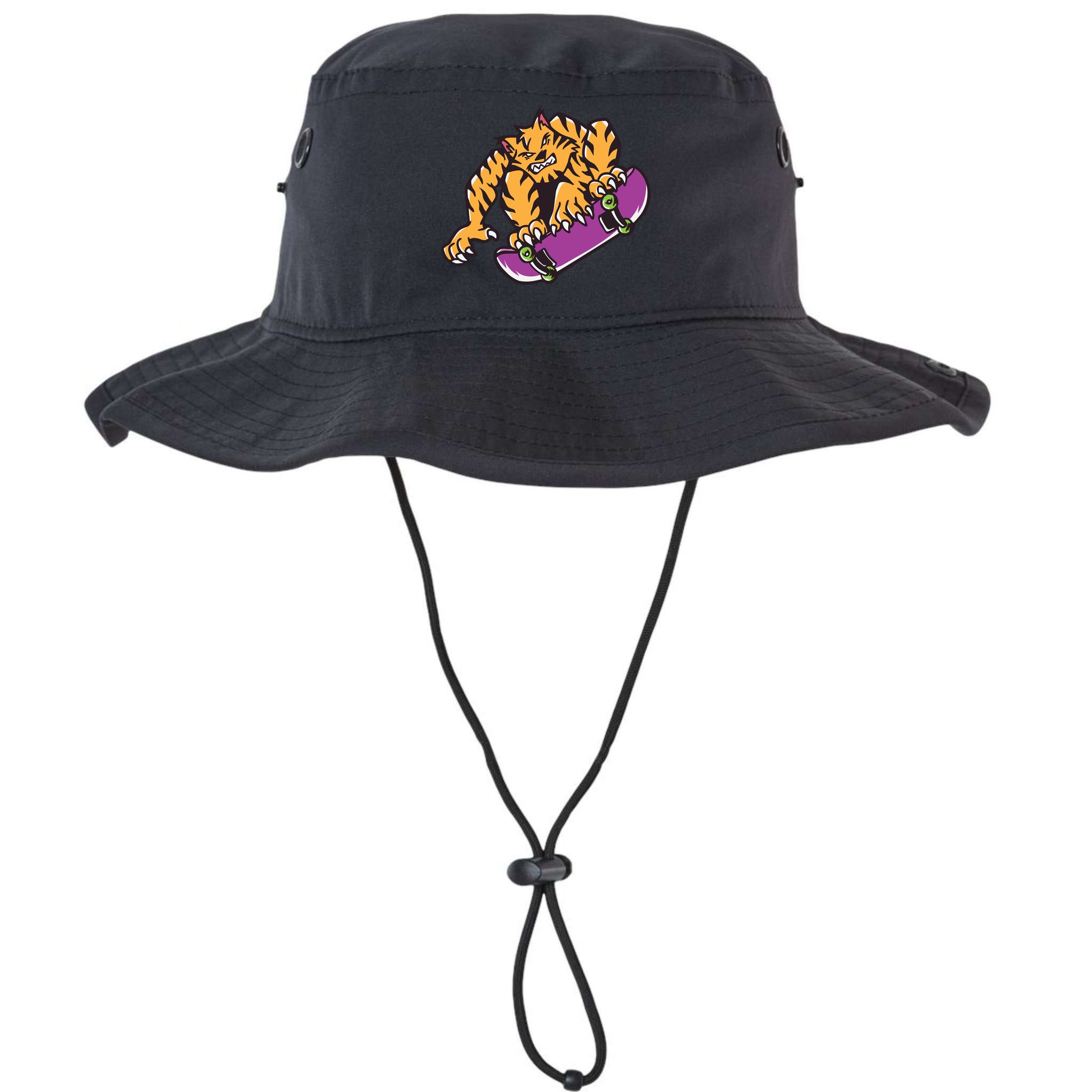 Tiger Skateboarding Cartoon Bucket Hat