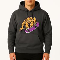 Tiger Skateboarding Cartoon Hoodie