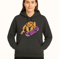 Tiger Skateboarding Cartoon Hoodie