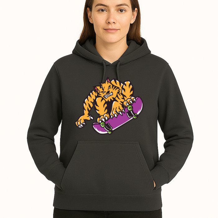 Tiger Skateboarding Cartoon Hoodie