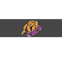 Tiger Skateboarding Cartoon Bumper Sticker