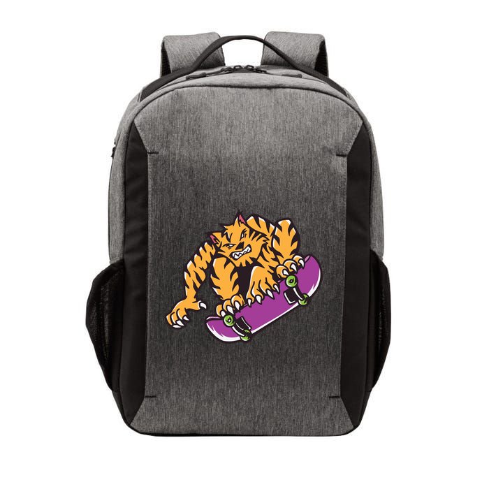 Tiger Skateboarding Cartoon Vector Backpack