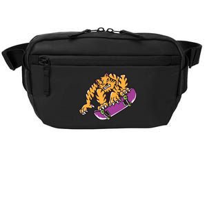 Tiger Skateboarding Cartoon Crossbody Pack