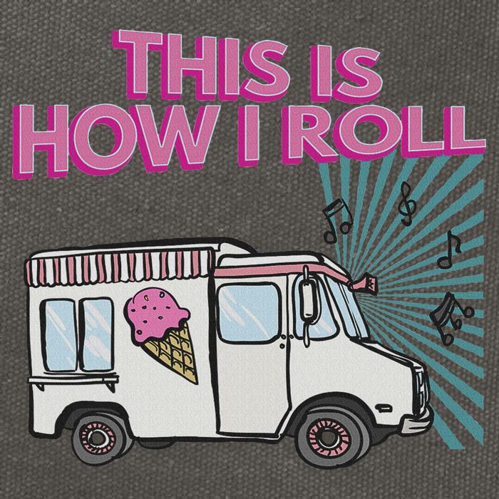 This Is How I Roll Funny Casual Ice Cream Truck Gift Cotton Canvas Backpack