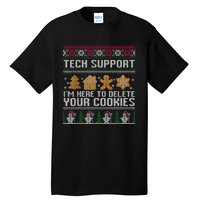 Techsupport I’M Here To Delete Your Cookies Christmas Tall T-Shirt