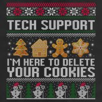 Techsupport I’M Here To Delete Your Cookies Christmas Knit Cap Winter Beanie