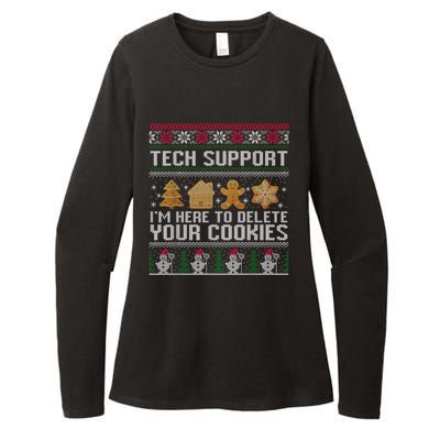 Techsupport I’M Here To Delete Your Cookies Christmas Womens CVC Long Sleeve Shirt